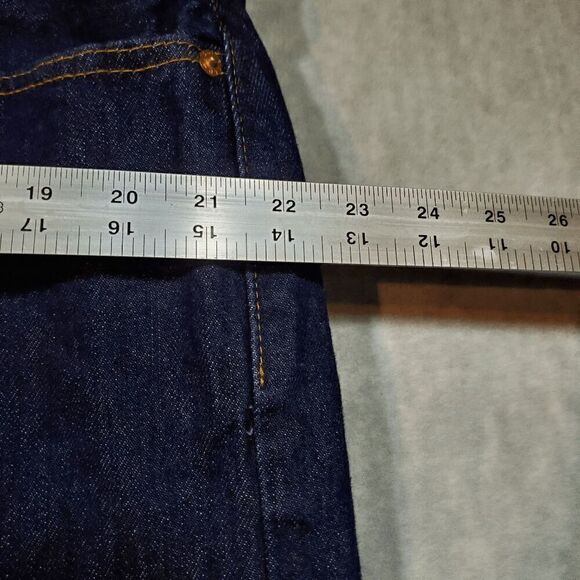 Levi's 505 Jeans Mens 42x30 Blue Denim Premium Flat Front Straight Leg Preppy - Picture 3 of 9